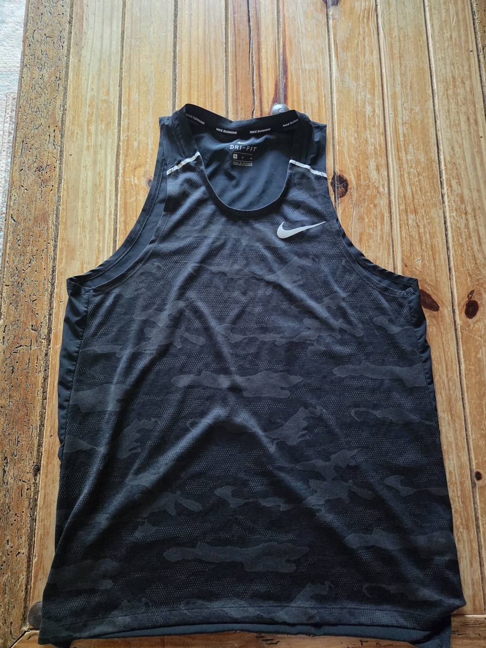 Nike Men’s Black Camouflage Dri-Fit Tank Top